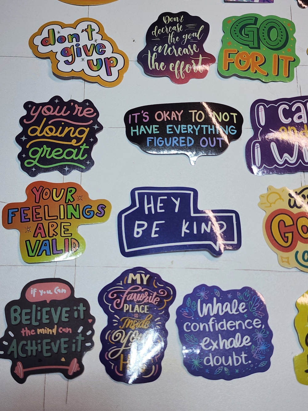 50 Inspirational Quote Sticker Assortment - Picture 2 of 9